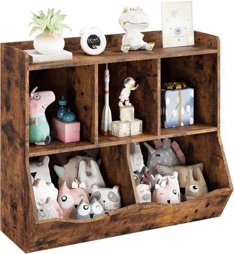 GAOMON Estantería de juguetes y estantería para niños y niñas, estante múltiple con organizador de cubos para almacenamiento de libros y juguetes,