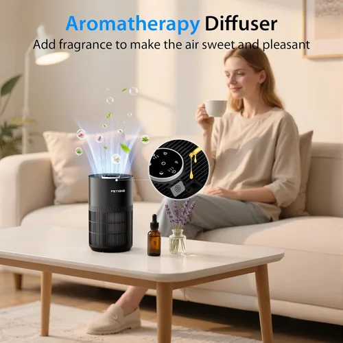 Miniatura 6 de Purificadores de aire para dormitorio y hogar, filtro de aire silencioso con luz nocturna de modo de sueño