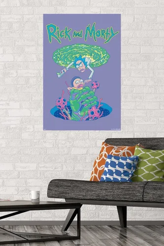 Miniatura 2 de Trends International Rick And Morty - Póster de pared de otoño portal, 22.375 x 34 pulgadas, versión sin marco