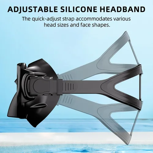 Miniatura 4 de Máscara de buceo, máscara de buceo con antivaho HD vidrio templado gafas de buceo cubierta de nariz, máscara de esnórquel para adultos buceo