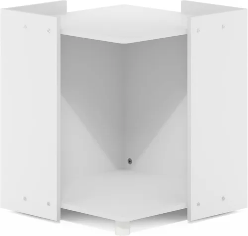 Miniatura 5 de Furinno PELI Mesa auxiliar, mesa auxiliar cuadrada con estante de almacenamiento, mesita de noche, mesita de noche, para sala de estar, dormitorio