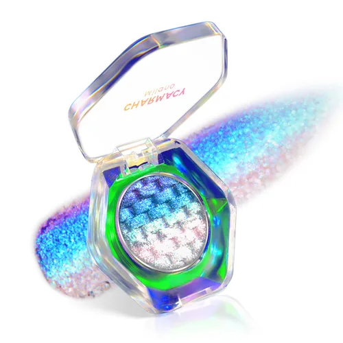 Miniatura 8 de CHARMACY Sombra de ojos multicromática con purpurina, sombra de ojos brillante con pigmentación intensa, sombra de ojos con acabado duocromático