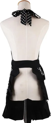 Miniatura 4 de Delantal para mujer Surblue, 100 % algodón orgánico, reutilizable, con dobladillo y dos bolsillos, tira extralarga