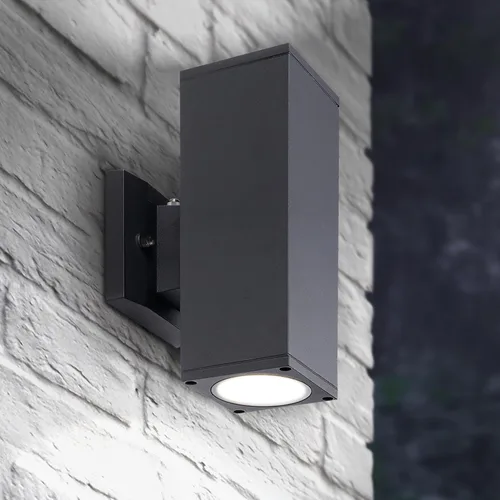 Miniatura 16 de ASD Lámpara de pared LED cuadrada de 1 luz para exteriores del anochecer al amanecer, 9 W, 1000 lúmenes, 3000 K-5000 K, 120 V, cilíndrica hacia