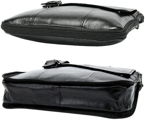 Miniatura 4 de Bolso de hombro pequeño de cuero para hombres y mujeres para viajes al aire libre negocios