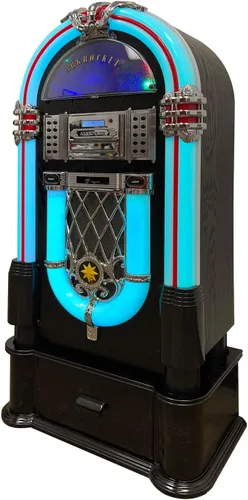 Miniatura 12 de Arkrocket Reproductor de Vinilo de Jukebox de Tamaño Completo Bluetooth USB SD CD Radio Retro Tocadiscos Jukebox Clásico (Taurus - Clásico)