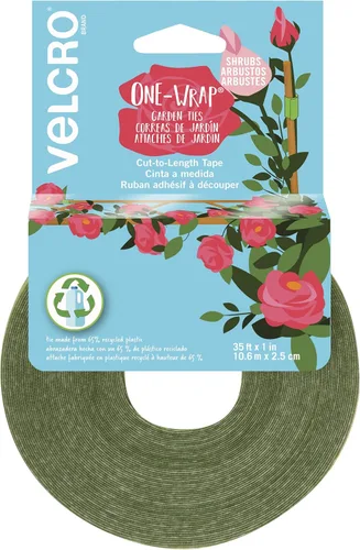 Velcro Brand VEL-30089-AMS - Bridas de jardín de plástico reciclado para rosas fuertes, arbustos, enredaderas y plantas pesadas, 1 pulgada x 35