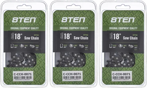 Miniatura 70 de 8TEN Cadena de motosierra semi cincel de 6 pulgadas .050 1/4 42 DL para Worx WG320 Black & Decker LLP120 (paquete de 3)