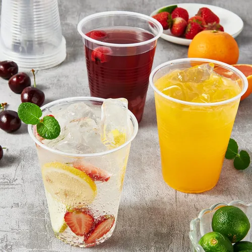 Miniatura 3 de Turbo Bee Paquete de 420 vasos de plástico desechables transparentes de 16 onzas, vasos para bebidas frías/calientes, recipientes de plástico