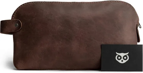 Miniatura 5 de Hide & Drink, Bolsa grande rústica multiusos para cables y cargadores, bolsa de viaje, bolsa multiusos, cuero de grano completo, hecho a mano