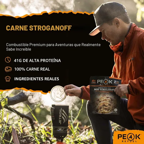 Miniatura 3 de Peak Refuel Beef Stroganoff Alimentos liofilizados para mochileros y campamentos Sabor increíble Alto en proteínas Carne real Comidas