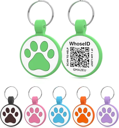 Miniatura 21 de Etiqueta para gatos con código QR, página de visualización de perfil en línea de mascotas, múltiples contactos de emergencia, silicona silenciosa