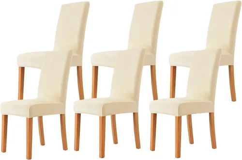 Miniatura 43 de Velvet Chair Covers Beige Gray, Stretch Dining Room Chair Covers 2 Pack, Super Fit Dining Chairs Slipcovers Spandex Washable Kitchen Parson Chair