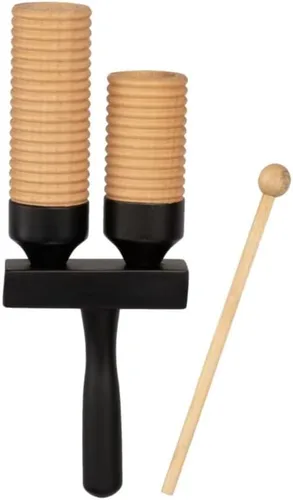 Instrumento de percusión de bloques de madera, resonancia de madera maciza con bolsa de transporte y golpeador, accesorio de sonido de ritmo