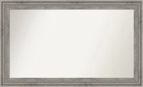 Miniatura 377 de Amanti Art Espejo de pared personalizado no biselado (24.5 x 24.5 pulgadas), marco gris marrón alta, varios tamaños personalizados, espejo de baño
