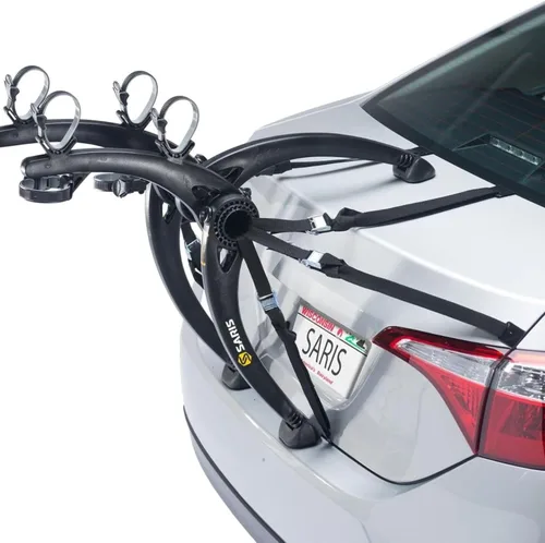 Miniatura 16 de Saris Bones EX - Portaequipajes para maletero de auto para 2 bicicletas, duradero, libre de óxido, correas anti-balanceo, fabricado en EE. UU.