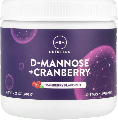 MRM Nutrition D-manosa + polvo de arándano, apoyo para la salud del tracto urinario y la vejiga para mujeres y hombres, bajo en azúcar, sin gluten,