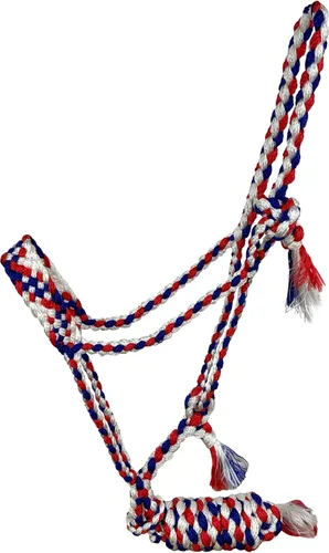 Miniatura 6 de Showman Cinta de nailon tejido halter con correa extraíble de 8 pies