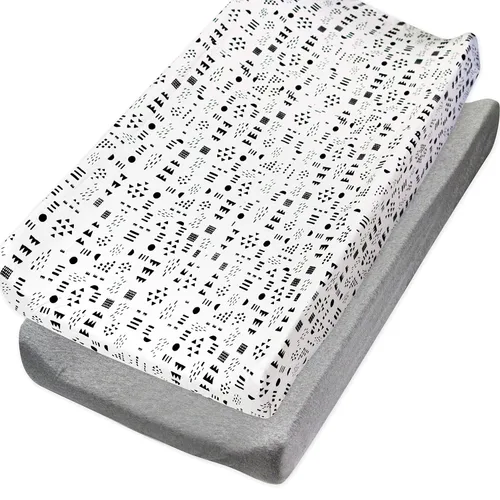 Miniatura 11 de HonestBaby Funda para cambiador de algodón orgánico unisex para bebé y pijamas para niños pequeños, azul claro (algodón terry), paquete de 1 unidad