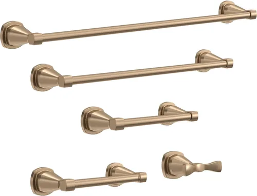 Miniatura 3 de Delta Toallero Toallero Bronce Champán de 24 Pulgadas para Baño, Cocina Accesorios Esato
