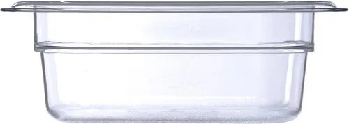 Carlisle FoodService Products 3068307 Bandeja de plástico para alimentos, tamaño 1/6, 2.5 pulgadas de profundidad, transparente