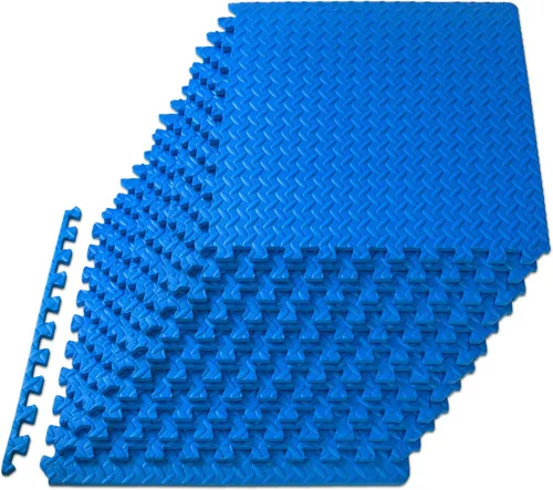 Miniatura 24 de ProsourceFit Tapete de ejercicio de rompecabezas de ½ pulgada, azulejos de espuma EVA entrelazados para gimnasio en casa, tapete