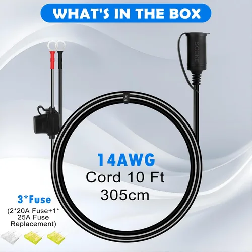 Miniatura 7 de Enchufe de adaptador de 10 pies, 14AWG, con terminal de ojo