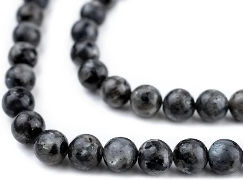 Miniatura 96 de The Bead Chest Cuentas de Jade Blanco Mate Redondas (8mm): Piedra Preciosa Orgánica Redonda Esférica de Energía con Poder de Sanación para Hacer