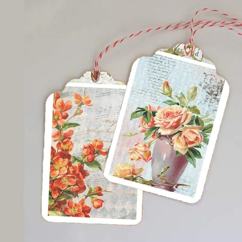 Miniatura 3 de CrafTreat Papel de decoupage floral A4 (8.3 x 11.7 pulgadas), 8 hojas de papel de manualidades con estampado floral y mini para muebles, álbumes