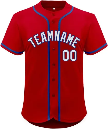 Miniatura 34 de Camiseta de béisbol de malla personalizada con botones y número de nombre cosido personalizado para hombres/mujeres/jóvenes