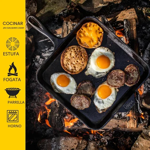 Miniatura 3 de Lodge - Plancha cuadrada de hierro fundido de 11
