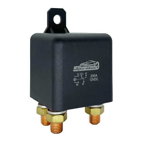 Miniatura 10 de Relé 200A, 12V de servicio continuo SPST de 4 pines, relé de alta potencia