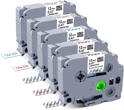 Miniatura 20 de Compatible con cinta azul P Touch TZe-531 TZe531 laminada 0.47 de 0.47 pulgadas, cinta azul de repuesto para Brother PT-D200 PT-D450, 1/2 pulgada x