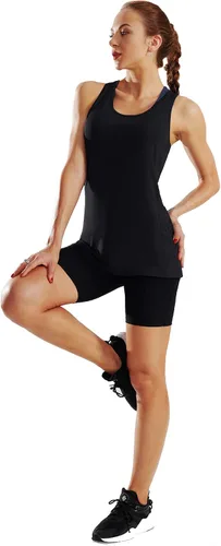 Miniatura 6 de Neleus camiseta sin mangas para mujer con espalda cruzada para yoga.