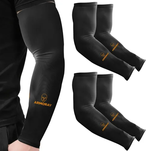 Miniatura 164 de ARMORAY - Mangas de brazo para hombres o mujeres; para cubrir tatuajes; de enfriamiento, para practicar deportes, básquetbol, golf, fútbol