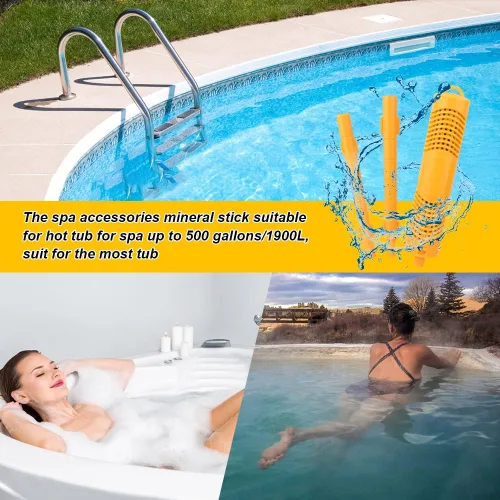 Miniatura 4 de Piezas de barra mineral de spa, barra mineral con filtro de spa para bañera de hidromasaje, dura 4 meses, barra mineral para piscina para filtro