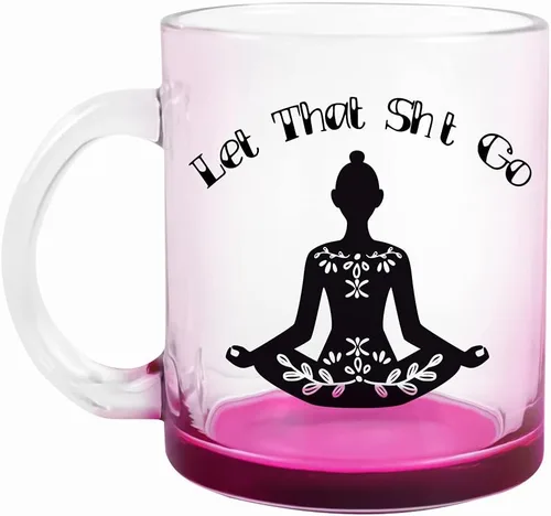 Miniatura 6 de Fatbaby ¡No hables! Taza de café divertida de 11 oz de vidrio, regalo de cumpleaños original para mujeres, esposa, mamá, hija con taza de frases
