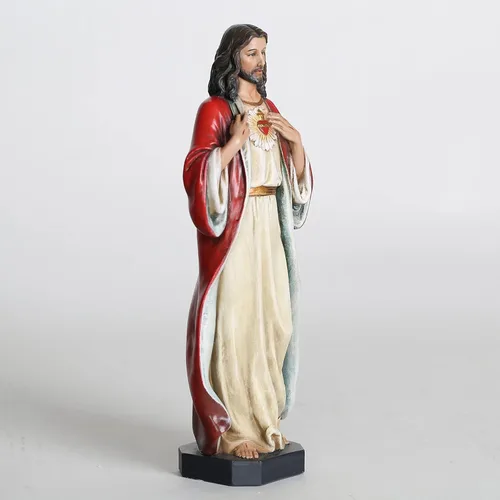 Miniatura 2 de Estatua católica del Sagrado Corazón de Jesús de BC, figura de 6" de Jesucristo, regalos religiosos inspiradores para decoración del hogar