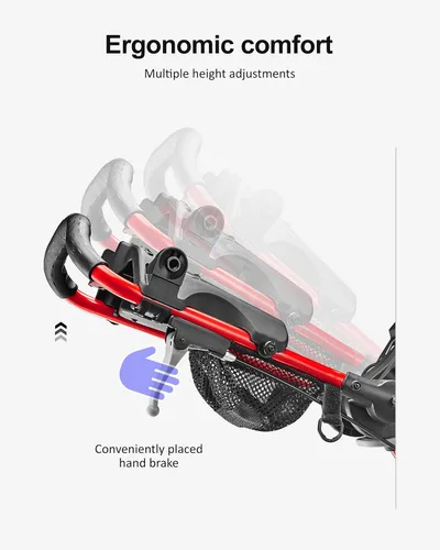Miniatura 5 de Caddytek CaddyLite Compact - Carrito de golf plegable de aluminio ligero de 3 ruedas con sistema de plegado cuádruple, ruedas EVA, mango ajustable
