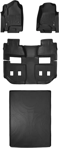 Miniatura 13 de SMARTLINER Alfombrillas de piso de ajuste personalizado para Chevrolet Suburban 2007-2014