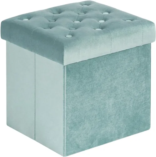 Miniatura 8 de B FSOBEIIALEO Otomana de Almacenamiento Plegable, Banco Largo de Zapatos Otomanas, Asiento Reposapiés de Cofre de Almacenamiento de Terciopelo Gris
