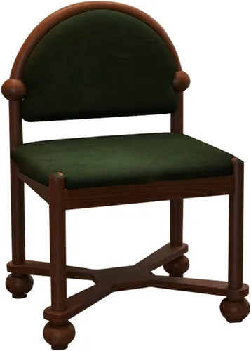 Miniatura 23 de JKGHK Sillas de comedor de madera, sillas de cocina para el hogar, silla auxiliar de cocina tapizada de tela, respaldo curvado retro, silla de sala