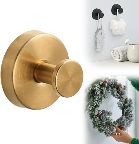 Miniatura 10 de Ganchos de Ventosa para Coronas de Puerta, 2025 Perchas de Corona Mejoradas para Puerta Delantera, Soporte de Corona de Ventosa para Halloween