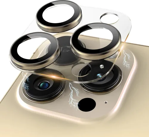 Miniatura 11 de Protector de lente de cámara con purpurina compatible con iPhone 15 Pro/iPhone 15 Pro Max, acrílico transparente más anillo de aleación de aluminio