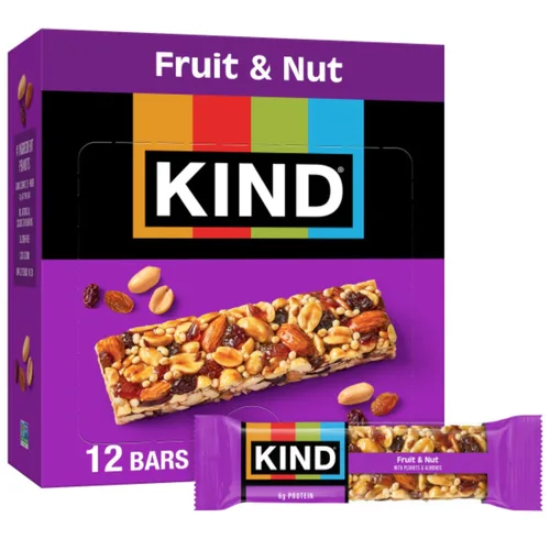 KIND KIND Barras, frutas y nueces, frutas y nueces, 12 unidades (paquete de 12)