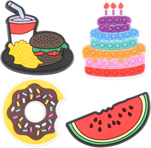 Miniatura 6 de Beamandi 30,50,100pcs of Pack Cartoon Shoe Charms Men Women Shoes Decoration for Kids Boys Girls Birthday Gifts