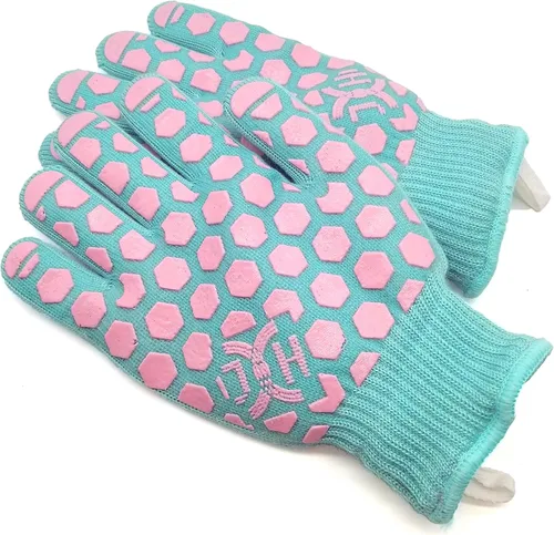 Miniatura 6 de J H Guante de horno resistente al calor: guantes de barbacoa y horno certificados EN407 a 932 °F para parrilla, hornear, cocina, campamento, Cáscara