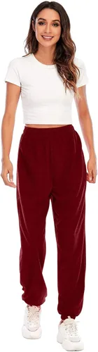 Miniatura 5 de Lastesso Pantalones deportivos de cintura alta para mujer, pantalones deportivos holgados con cintura elástica, pantalones de entrenamiento