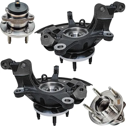 Miniatura 20 de Detroit Axle - Kit de nudillos traseros izquierdo FWD para Hyundai Santa Fe 2007-2009 Veracruz 2007-2012, reemplazo del conjunto de cojinete