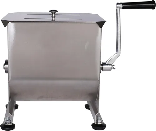 Miniatura 9 de CMI Mezcladores de carne manuales de acero inoxidable comercial con tapa, tanque fijo de 16 libras/10 L, (mezcla máxima de 15 libras para carne)